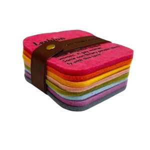 NWOT Felt LGBTQ+ Coaster Set (8)